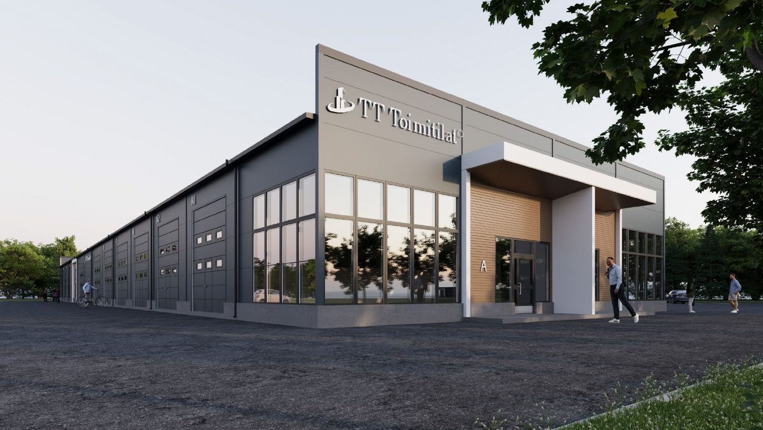 Teollisuushallin tai tuotantotilan rakentaminen